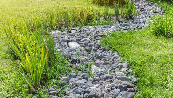 River Rock Garden Installation in Greenville